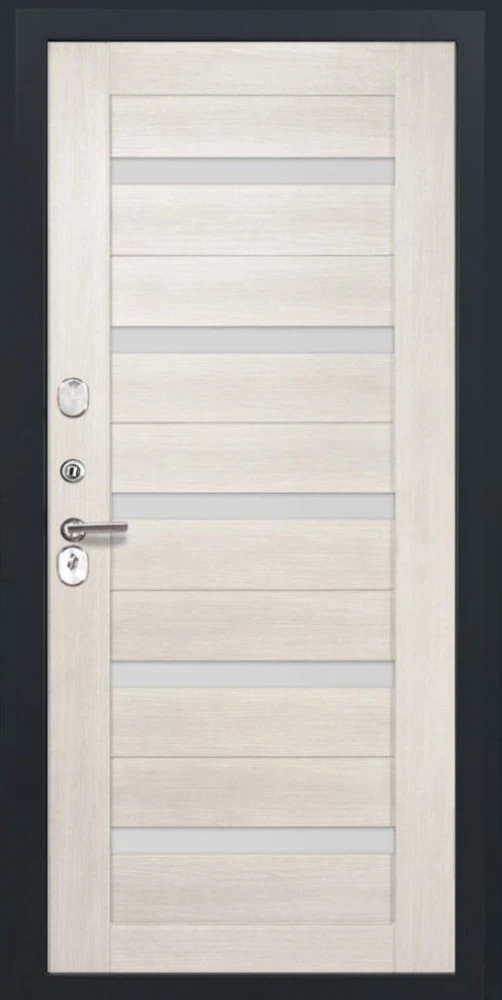 Входная дверь ДвериПРО Модель L-48 СБ-1 (ст. белое, 16мм, беленый дуб) DPRO204801 внутренняя сторона